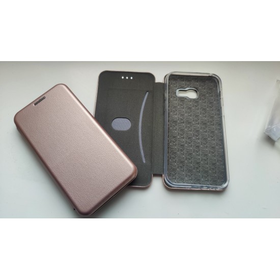 Samsung Galaxy A3 (2017) dėklas knygutė Diva, rausvai auksinis