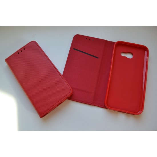 Samsung Galaxy A5 (2017) dėklas knygutė Magnet Book, red