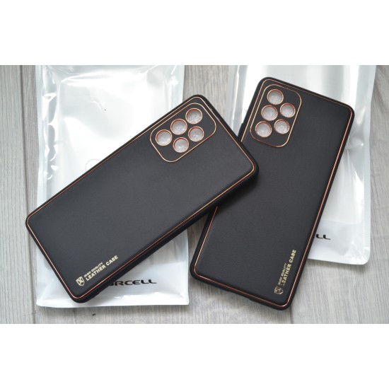 Samsung Galaxy A33 5G dėklas nugarėlė Leather Case, juodas