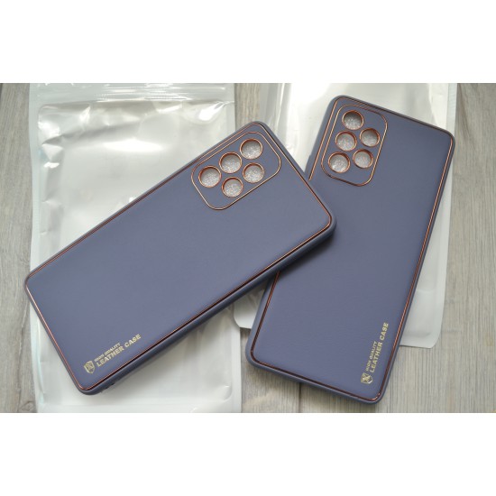 Samsung Galaxy A33 5G dėklas nugarėlė Leather Case, melsvas