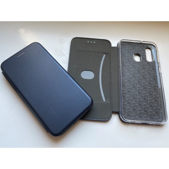 Samsung Galaxy A40 dėklas knygutė Diva, tamsiai mėlynas
