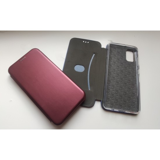 Samsung Galaxy A41 dėklas knygutė Diva, bordo