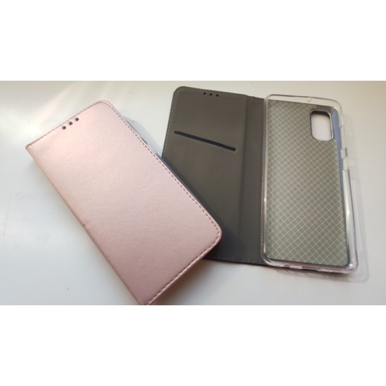 Samsung Galaxy A41 dėklas knygutė Magnetic, rausvas