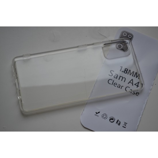 Samsung Galaxy A41 silikoninis dėklas 2mm, bespalvis