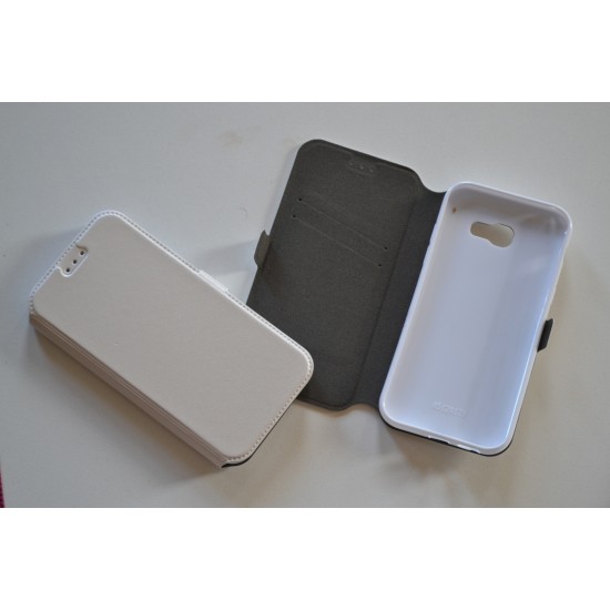 Samsung Galaxy A3 (2017) dėklas knygutė Pocket Book, baltas