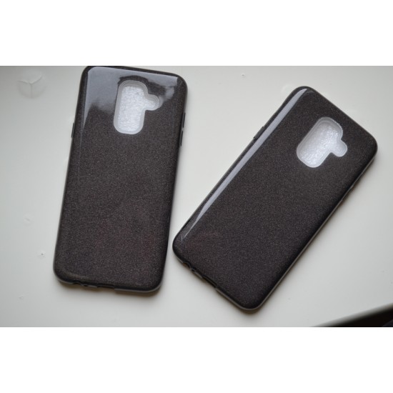 Samsung Galaxy A6+ Plus silikoninis dėklas Bling, black