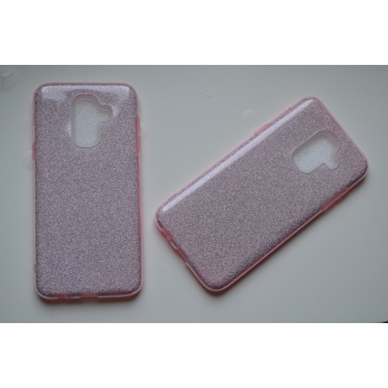Samsung Galaxy A6+ Plus silikoninis dėklas Bling, pink