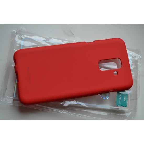 Samsung Galaxy A6+ Plus silikoninis dėklas Mercury Soft Feeling, red