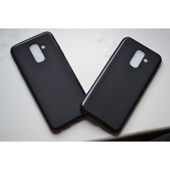 Samsung Galaxy A6+ Plus silikoninis dėklas, matinis juodas