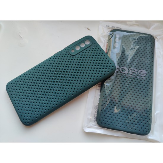 Samsung Galaxy A70 silikoninis dėklas Breath, žalias