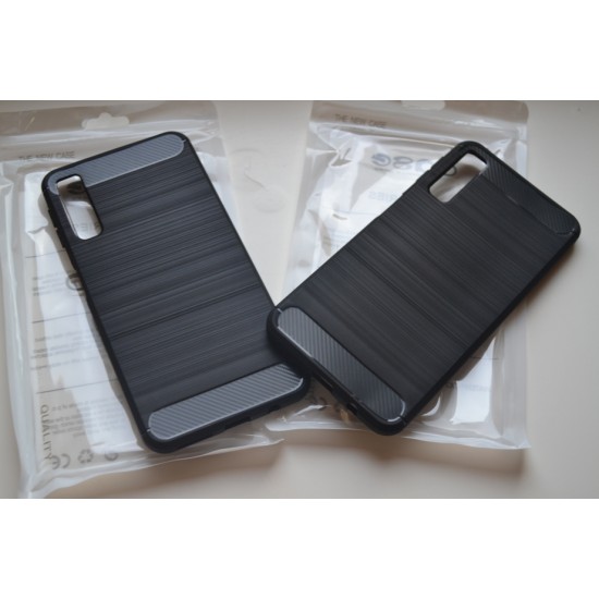 Samsung Galaxy A7 2018 silikoninis dėklas Carbon, black