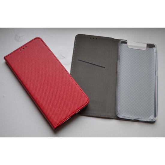Samsung Galaxy A80 dėklas knygutė Magnet Book, raudonas