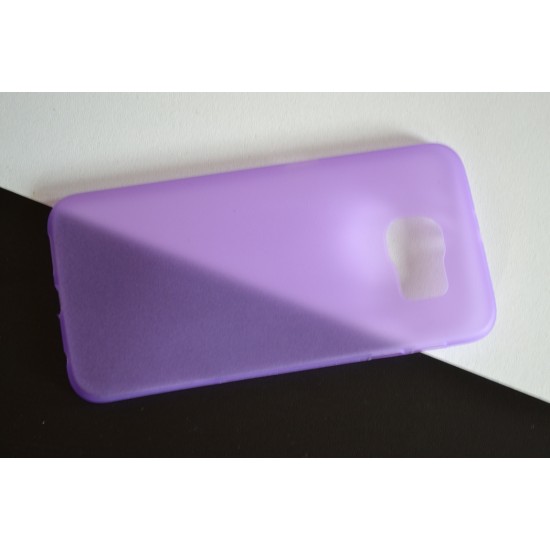 Samsung Galaxy S6 Edge plonas plastikinis dėklas, violetinis