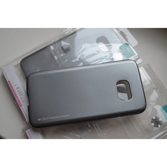Samsung Galaxy S7 Edge dėklas, Mercury I-Jelly Case, pilkas