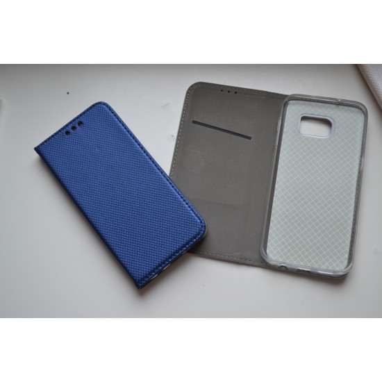 Samsung Galaxy S7 Edge dėklas knygutė Magnet Book, mėlynas