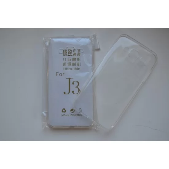 Samsung Galaxy J3 (2016) dėklas Ultra Slim, bespalvis
