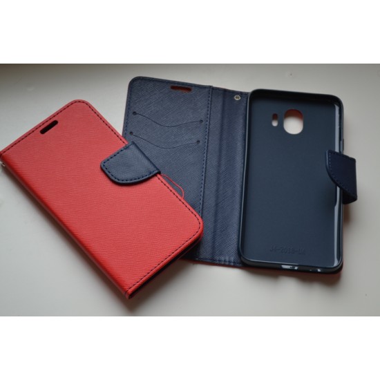 Samsung Galaxy J4 2018 dėklas knygutė Fancy, raudonas