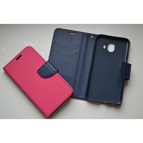 Samsung Galaxy J4 2018 dėklas knygutė Fancy, rožinis