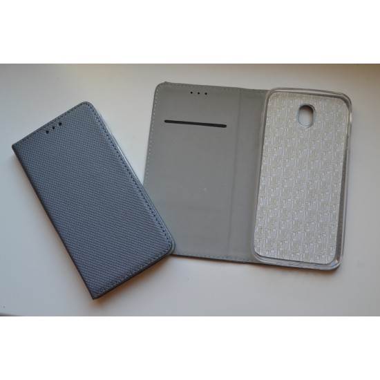 Samsung Galaxy J5 2017 dėklas knygutė Magnet Book, pilkas
