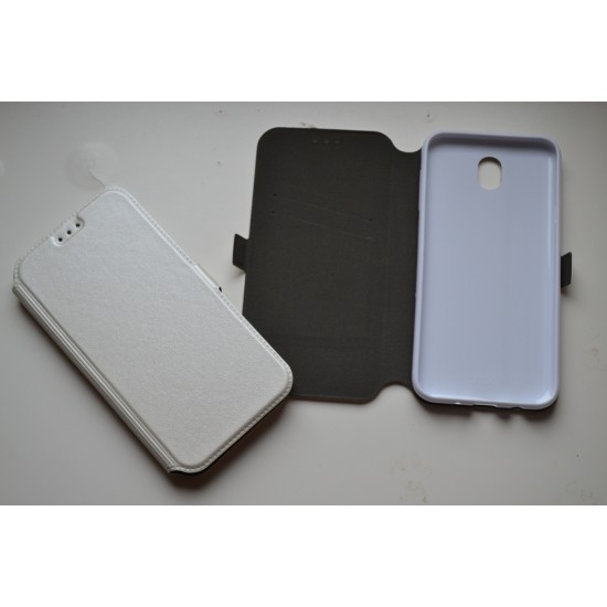 Samsung Galaxy J7 (2017) dėklas knygutė Pocket Book, white
