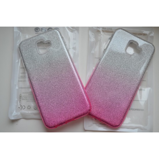 Samsung Galaxy J6+ Plus dvispalvis blizgus dėklas Bling, rausvas