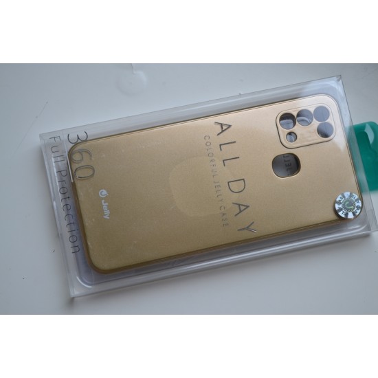 Samsung Galaxy M31 silikoninis dėklas Jelly, auksinis