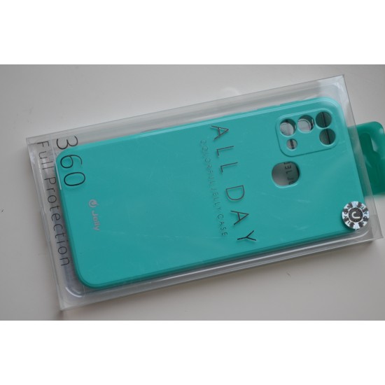 Samsung Galaxy M31 silikoninis dėklas Jelly, mėtinis