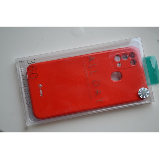 Samsung Galaxy M31 silikoninis dėklas Jelly, raudonas