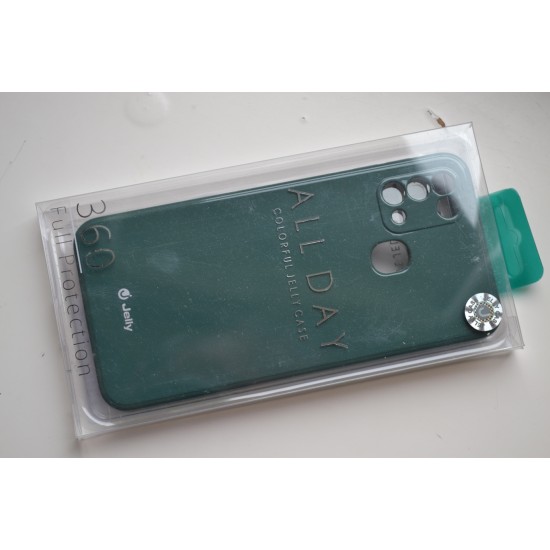 Samsung Galaxy M31 silikoninis dėklas Jelly, žalias