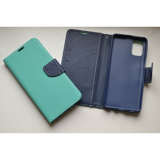Samsung Galaxy M31s dėklas knygutė Fancy, mėtinis