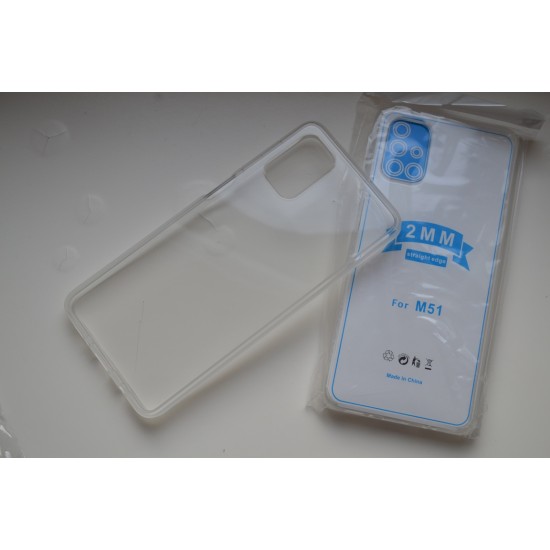 Samsung Galaxy M51 bespalvis dėklas nugarėlė 2mm
