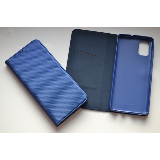 Samsung Galaxy M51 dėklas knygutė Magnet Book, mėlynas