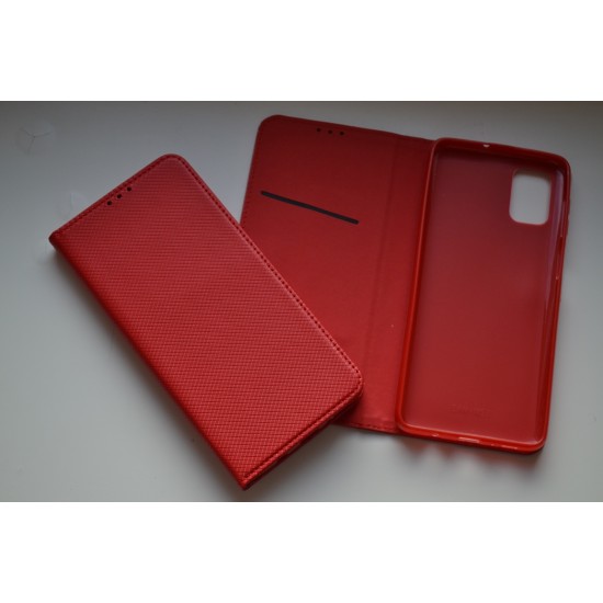 Samsung Galaxy M51 dėklas knygutė Magnet Book, raudonas