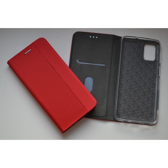 Samsung Galaxy M51 dėklas knygutė Senso, raudonas
