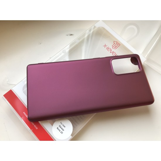 Samsung Galaxy Note 20 dėklas nugarėlė X-Level Guardian, bordo
