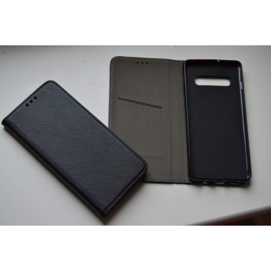 Samsung Galaxy S10+ Plus dėklas knygutė Magnet Book, juodas