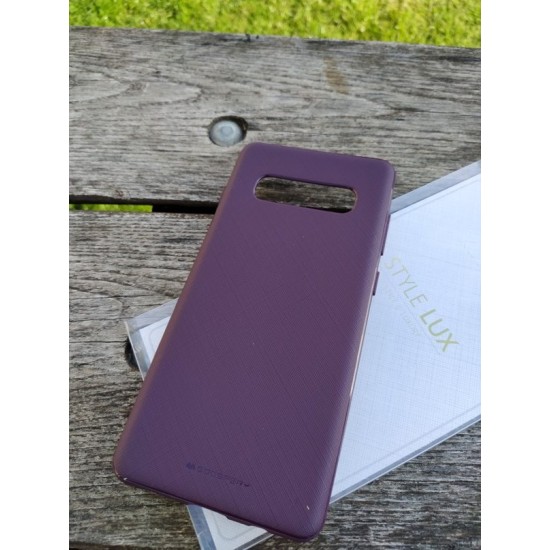 Samsung Galaxy S10 silikoninis dėklas nugarėlė Goospery Style Lux, violetinis