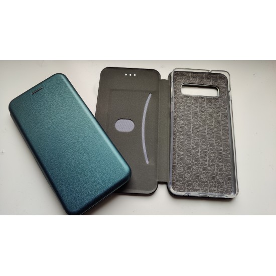 Samsung Galaxy S10+ Plus dėklas knygutė Diva, žalias
