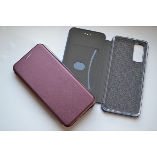 Samsung Galaxy S20 FE dėklas knygutė Diva, bordo