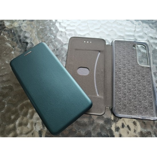 Samsung Galaxy S22 5G dėklas knygutė Diva, žalias
