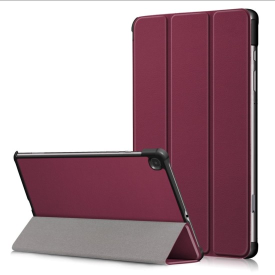 Samsung Galaxy Tab A 8.0 2019 atverčiamas dėklas knygutė, bordo