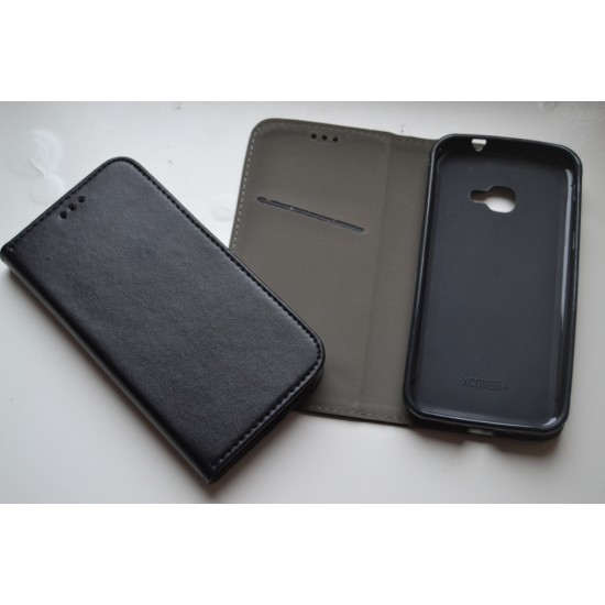Samsung Galaxy Xcover 4 / 4S dėklas knygutė Magnetic, juodas
