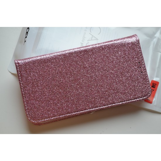 Samsung Galaxy Xcover 4 / 4S dėklas knygutė Shine, rožinis
