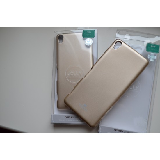 Sony Xperia XA dėklas Mercury Jelly Case, auksinis