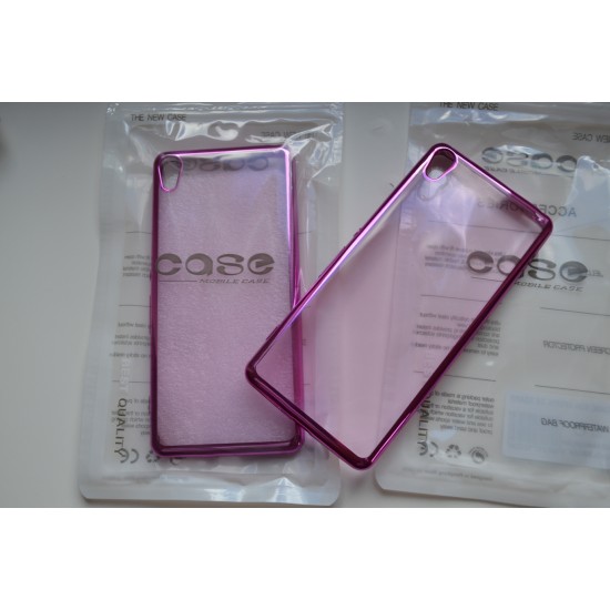 Sony Xperia XA silikoninis dėklas Clear Case, pink