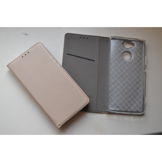 Sony Xperia XA2 dėklas knygutė Magnet Book, gold