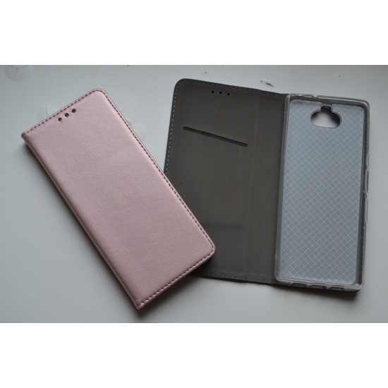 Sony Xperia 10 dėklas knygutė Magnetic, rausvas