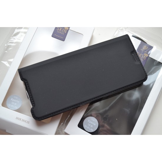 Sony Xperia 10 III dėklas knygutė DuxDucis, juodas