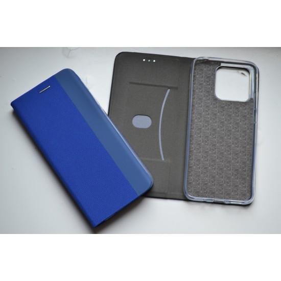 Xiaomi Redmi 10c / Poco C40 dėklas knygutė Senso, mėlynas