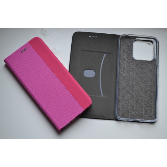 Xiaomi Redmi 10c / Poco C40 dėklas knygutė Senso, rožinis